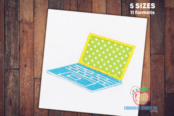 A Laptop with the Open Screen Applique