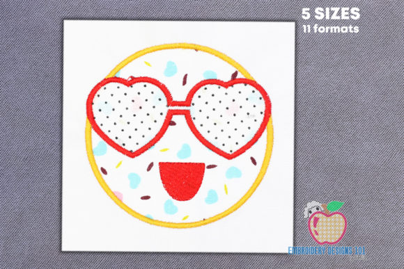 Emoticon with Heart Shaped Sunglasses