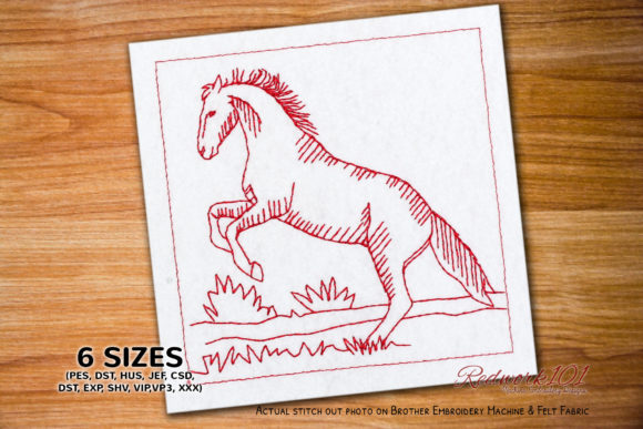 Jumping Horse Redwork