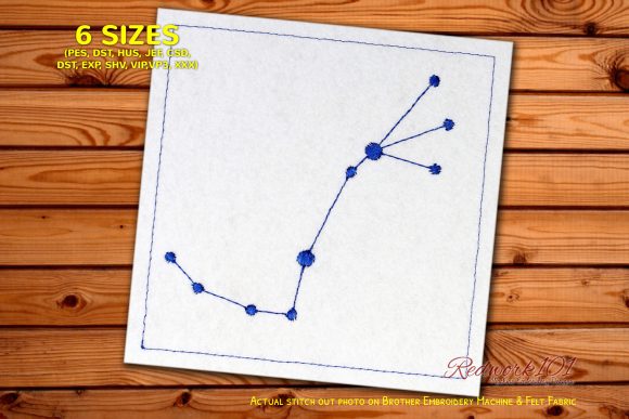 Scorpion Star Constellation Redwork