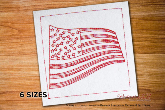 Wavy American Flag for Independence Day