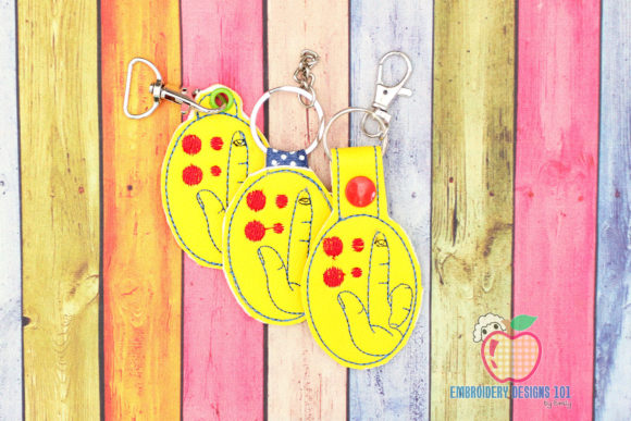 World Braille Day Finger ITH KeyFob